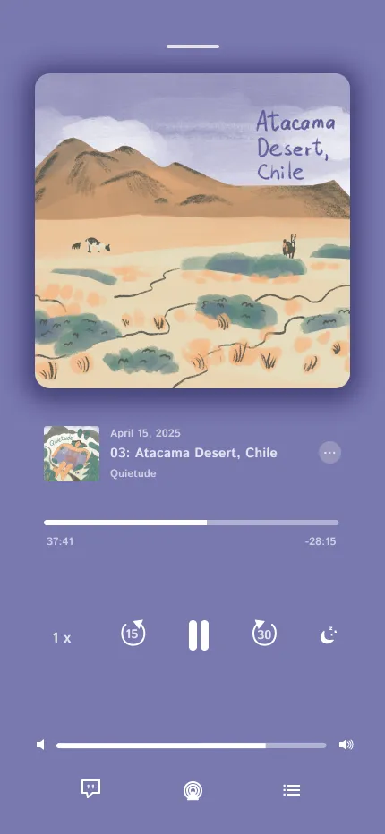 Podcast player mockup on iPhone